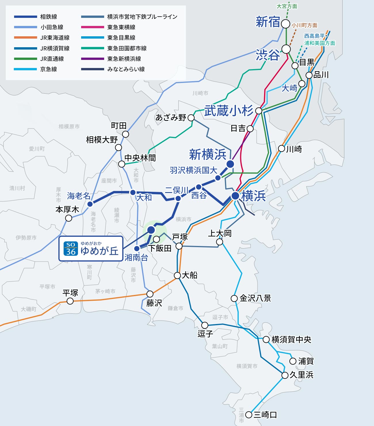 ゆめが丘へのルート