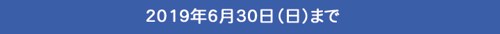 2019年6月30日（日）まで
