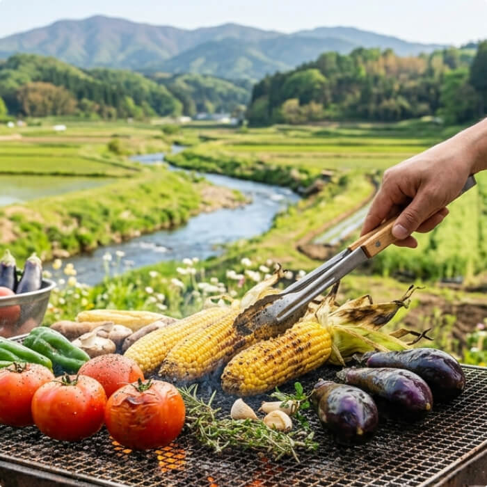野菜丸ごと焼き体験